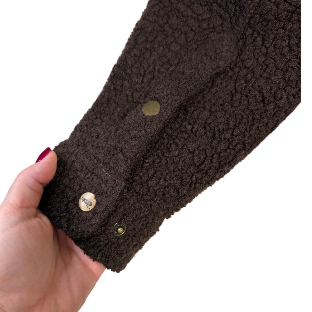 TOAD&CO Mens Telluride‎ Sherpa Shirt Jacket Shacket Brown Wool Blend Size M - Picture 7 of 12